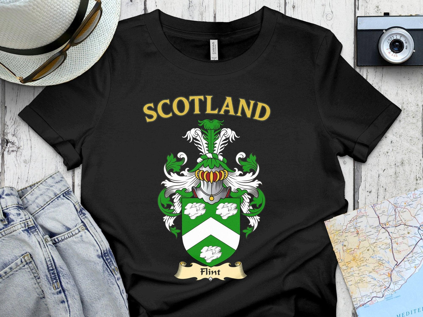 Scotland Flint Family Crest Design T-Shirt product