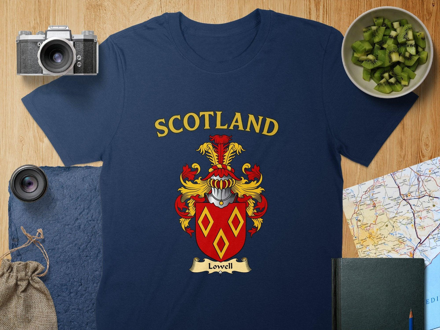 Lowell Clan Family Crest Scotland T-Shirts - Celtic Ancestry Gifts