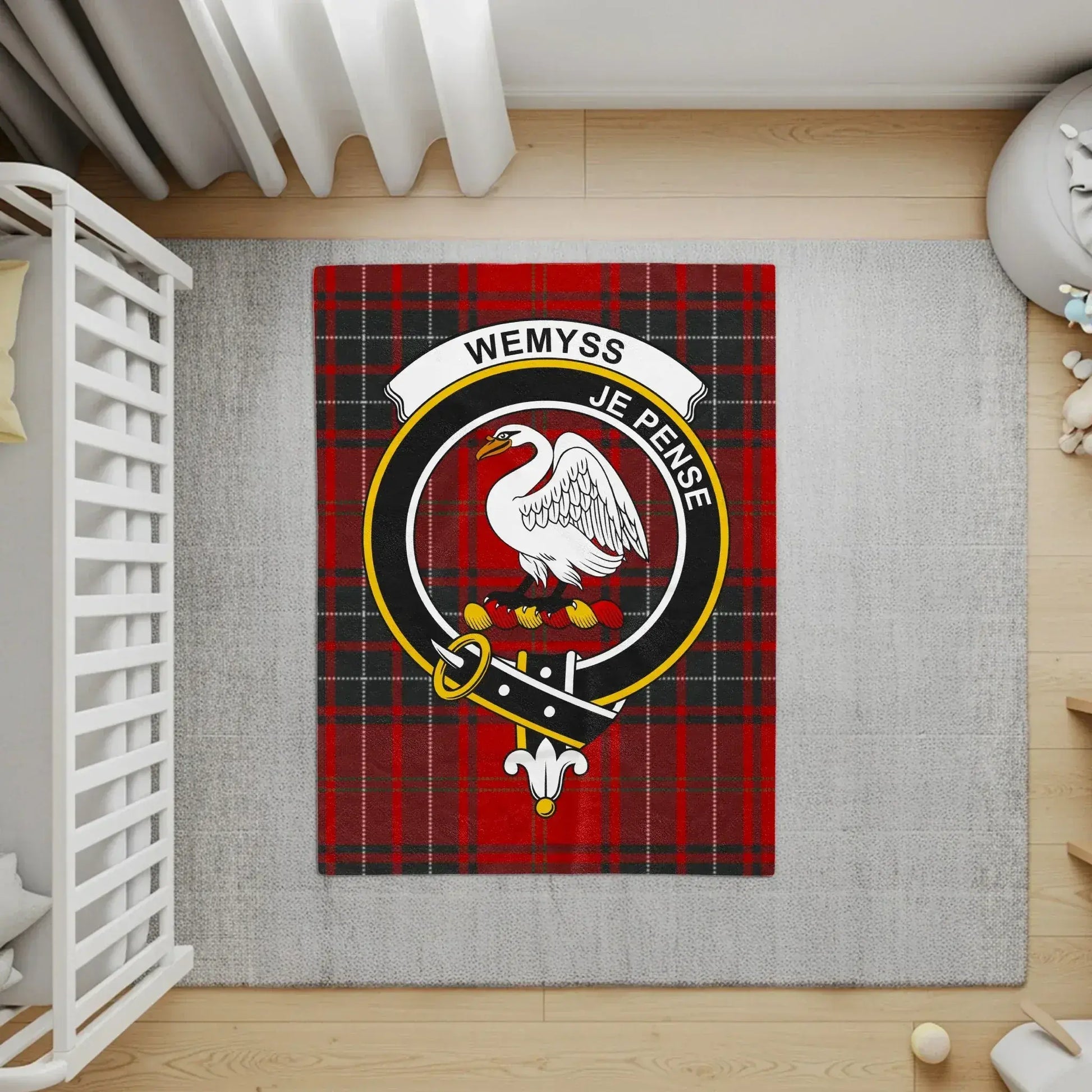 Wemyss Je Pense Crest Tartan Pattern Unique Product
