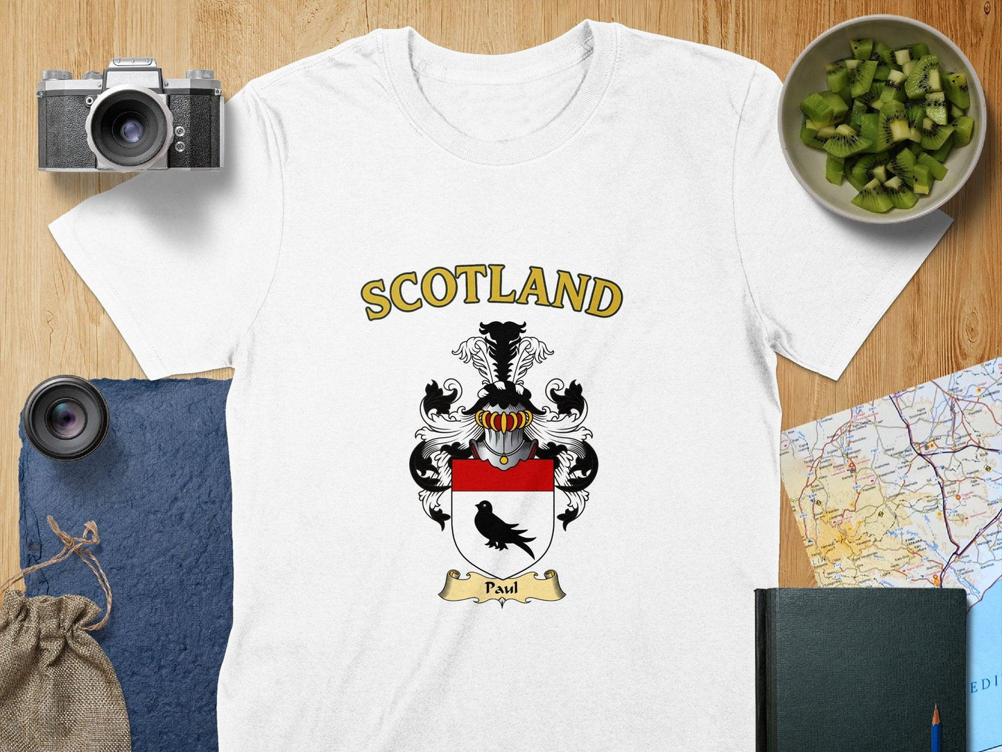 Scotland Flag Crest Family Name Graphic product type