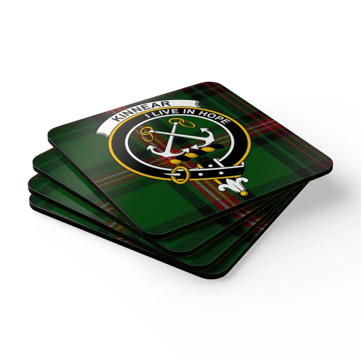 Kinnear Clan Tartan Patterned Coaster Set product