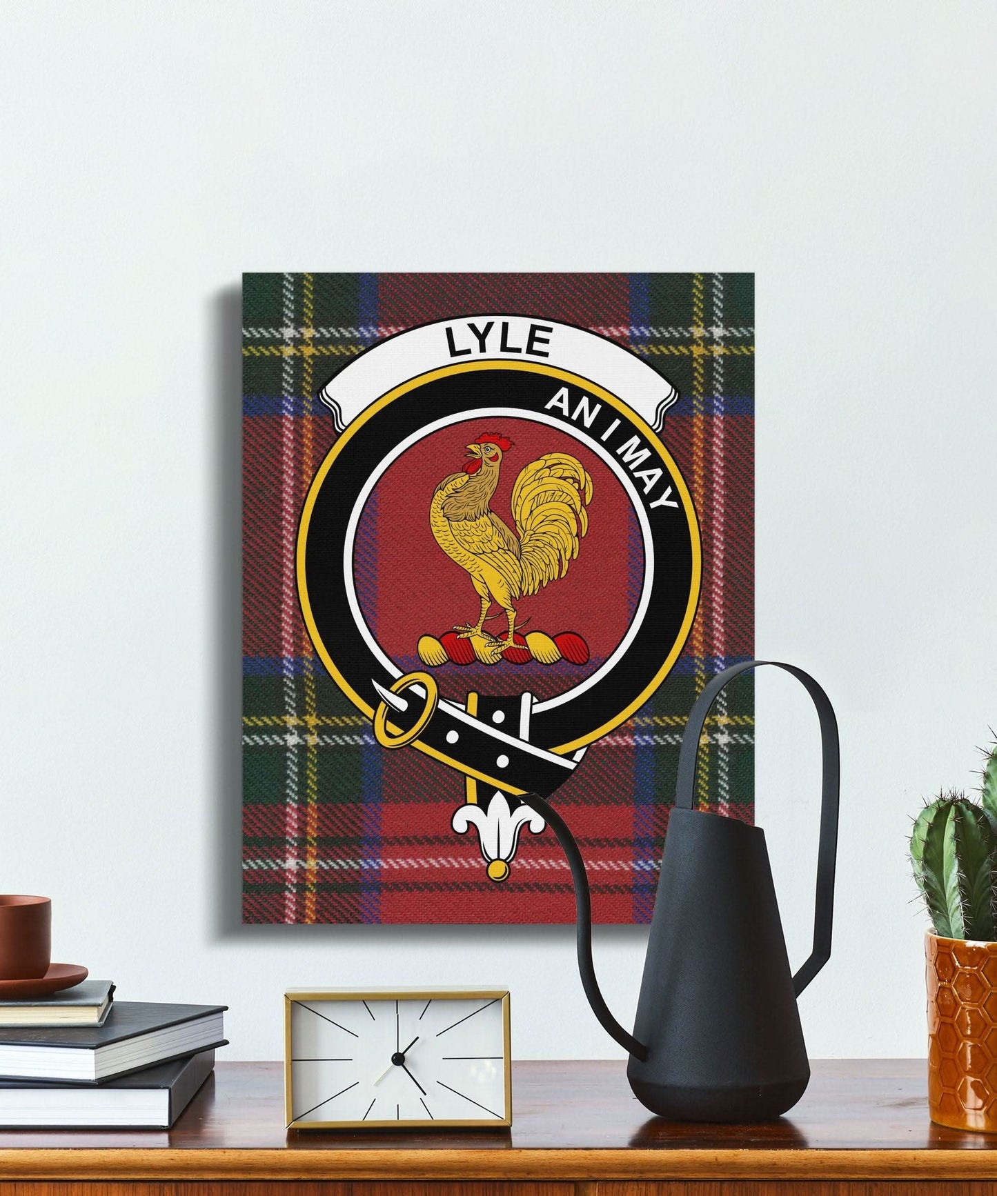Lyle Scottish Tartan Crest Canvas - Celtic Ancestry Gifts