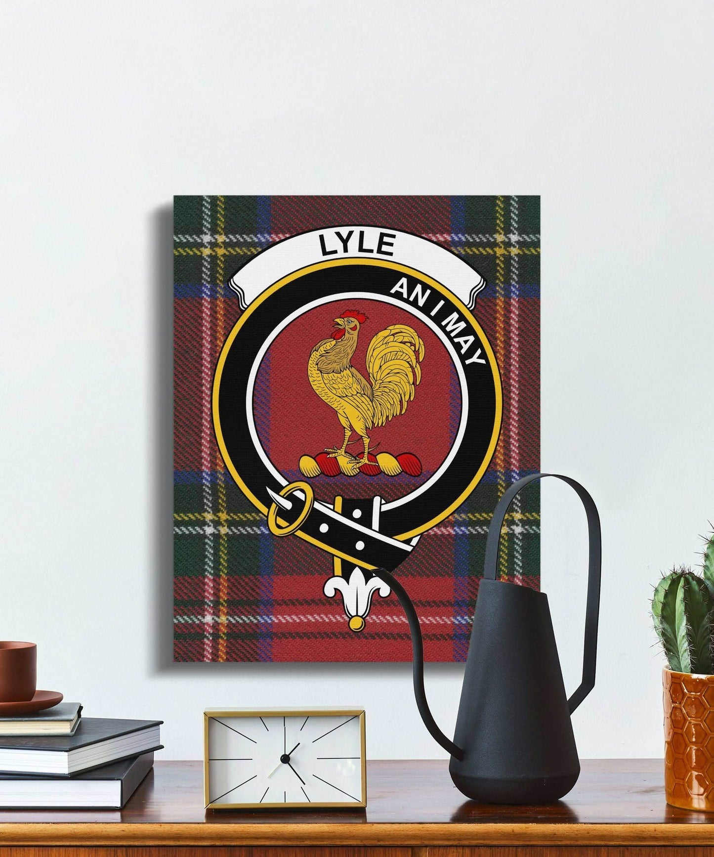 Lyle Scottish Tartan Crest Canvas - Celtic Ancestry Gifts