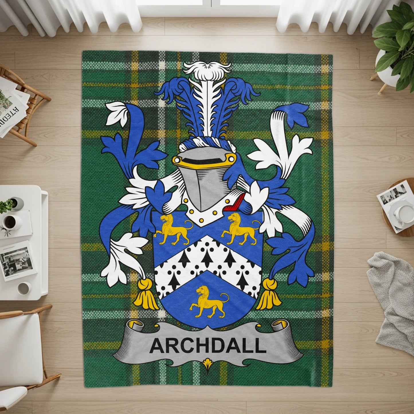 Personalized Archdall Family Crest rug product type