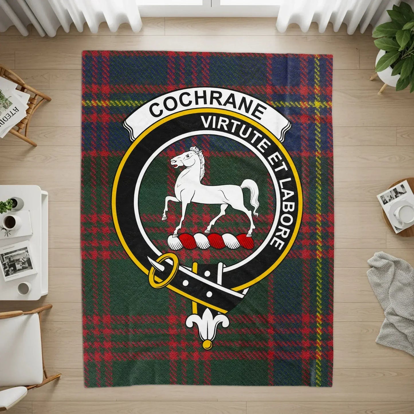 Cochrane Virtute Et Labore Crest Tartan product