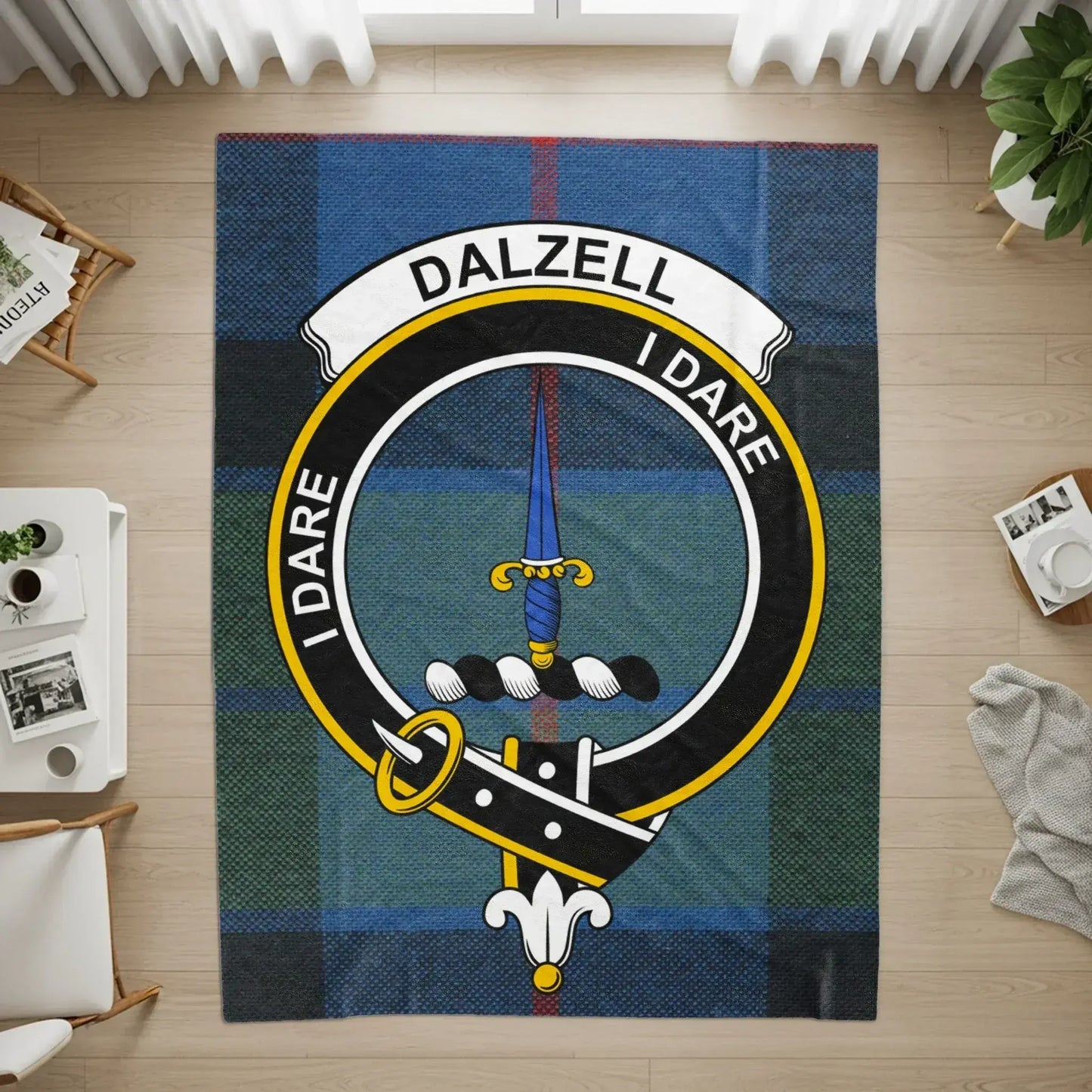Dalzell Crest Featuring Sword and Ribbon Rug product