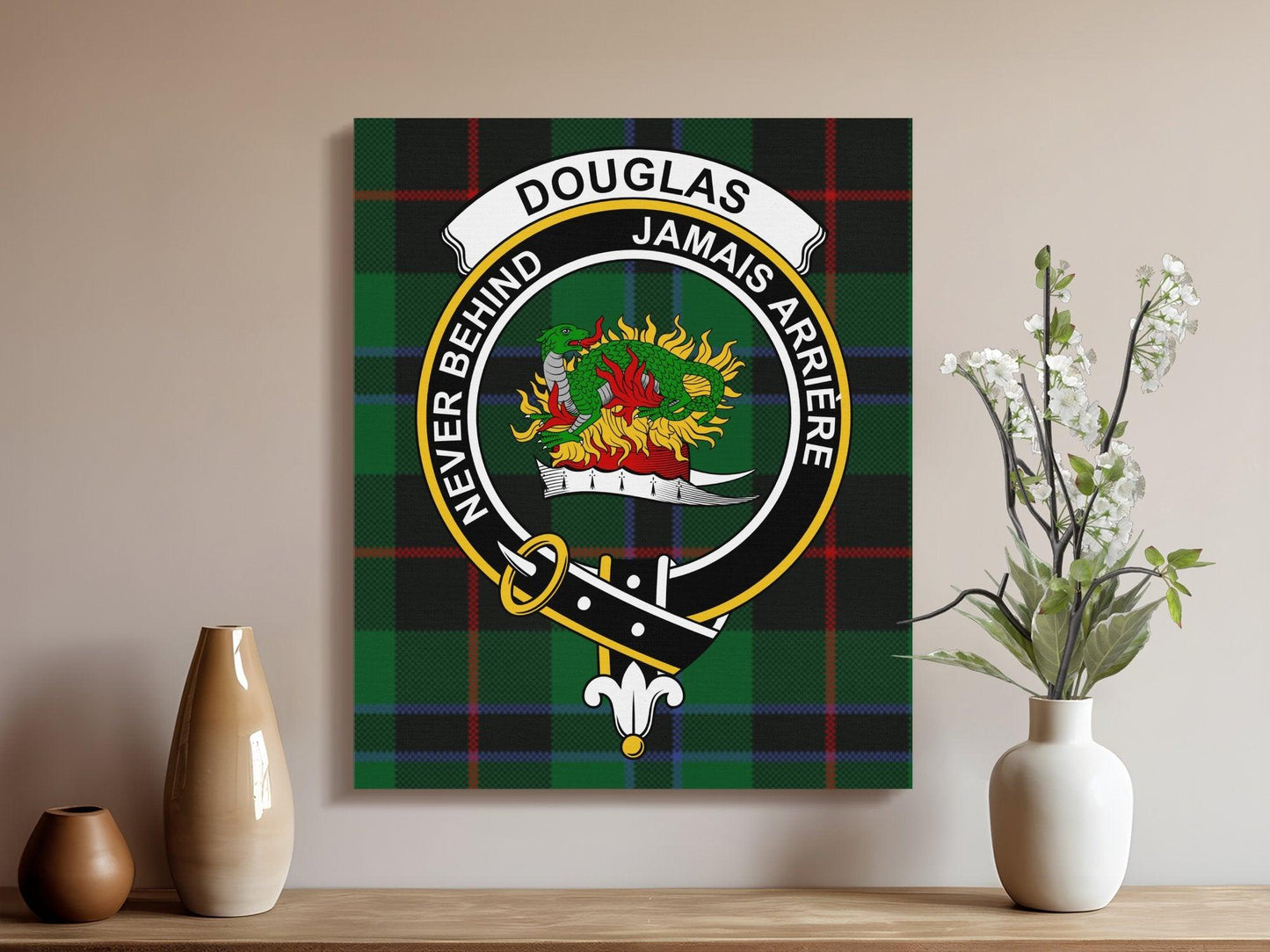 Douglas Family Crest Tartan Print Home Decor product type