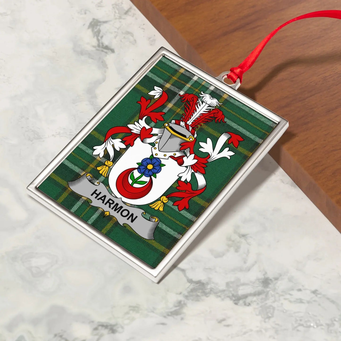 Personalized Family Crest Ornament Harmon product