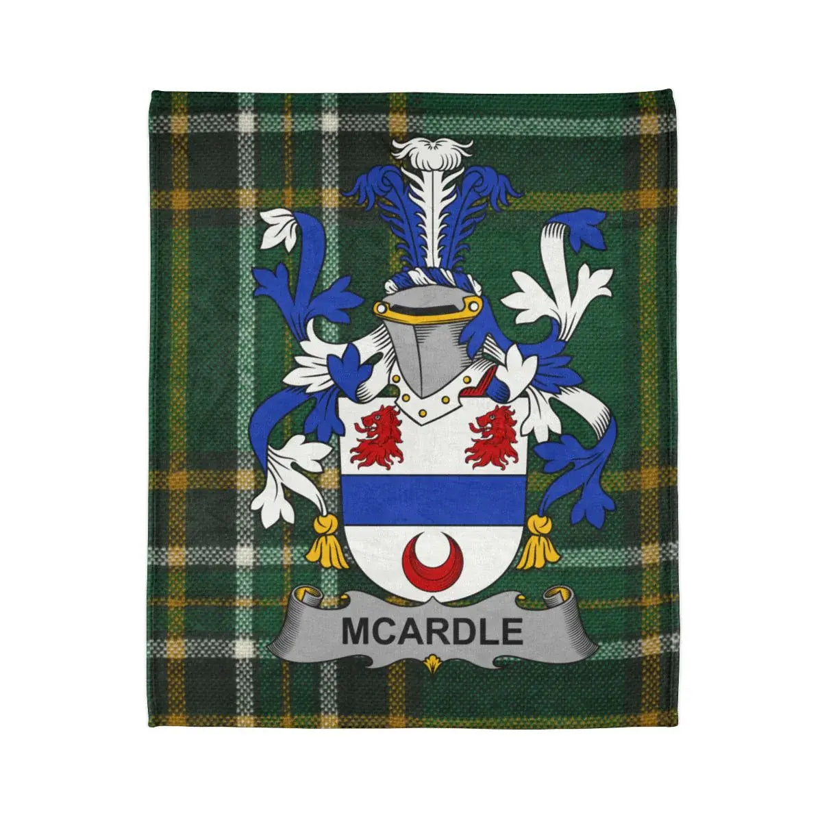 McArdle Family Crest Plaid Patterned Blanket product type
