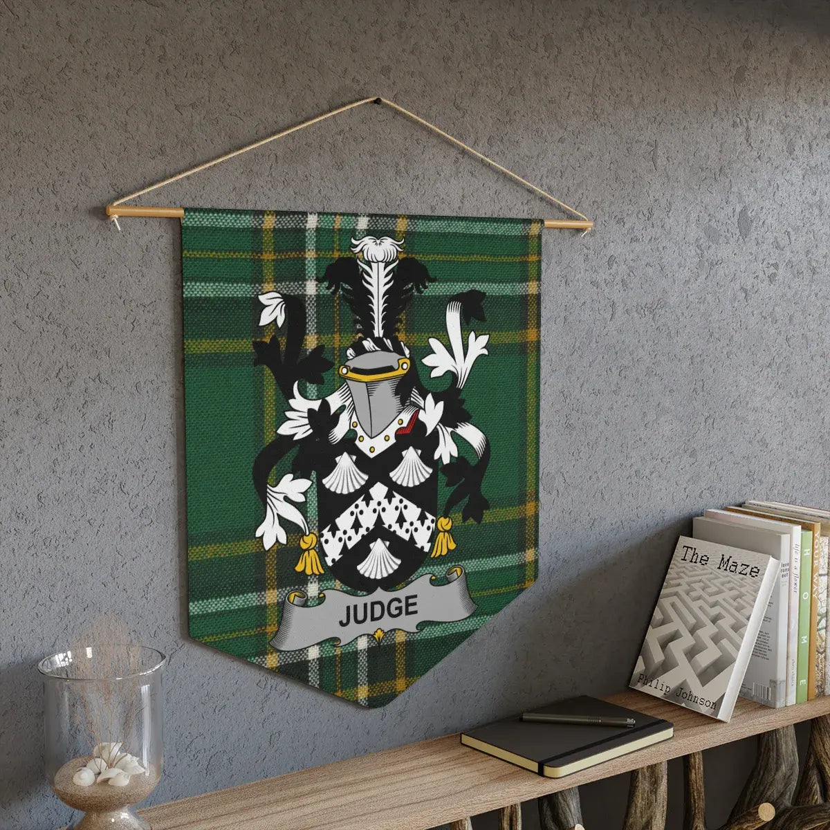 Judge Crest with Tartan Design Wall Hanging product
