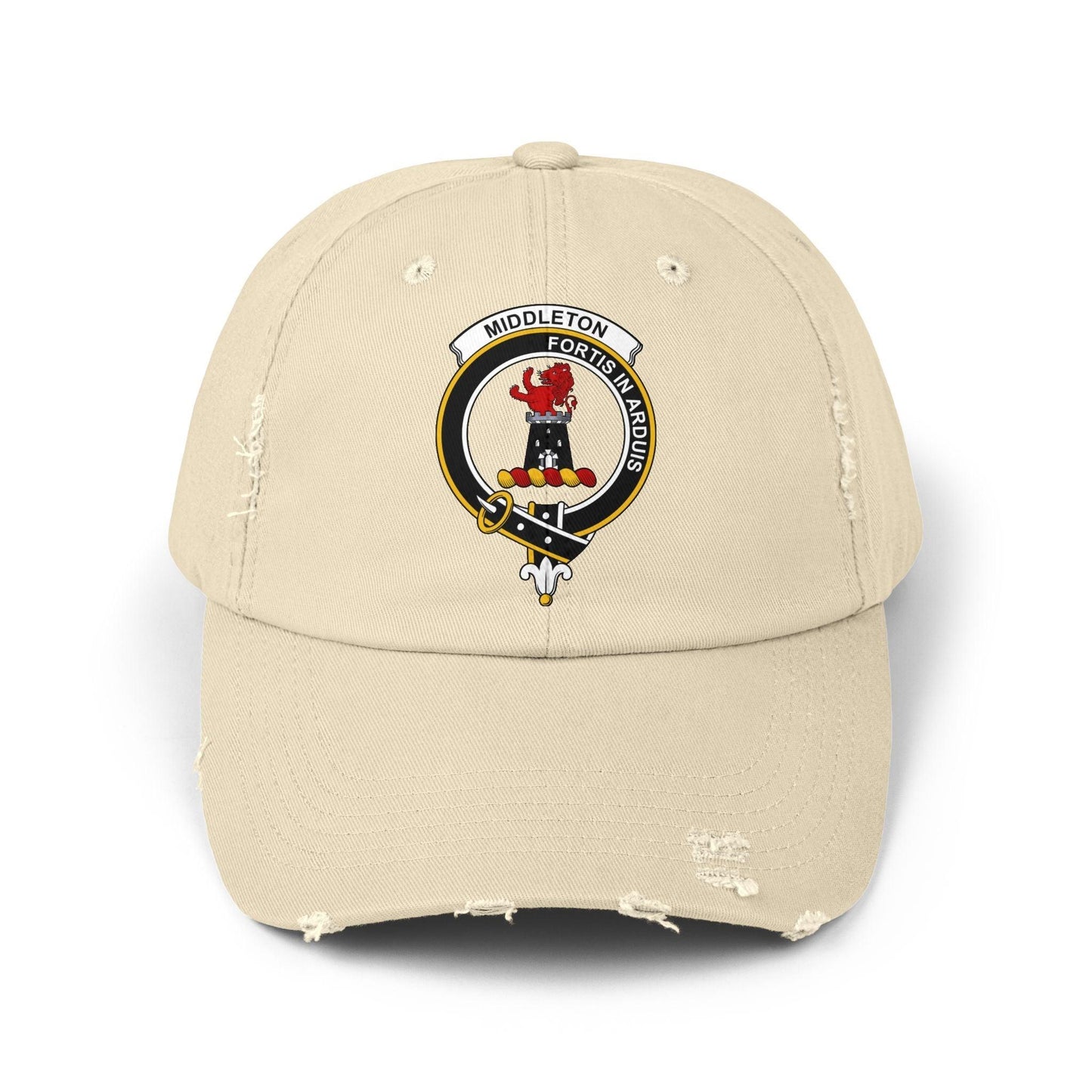 Middleton Clan Crest Scottish Distressed Baseball Cap - Celtic Ancestry Gifts