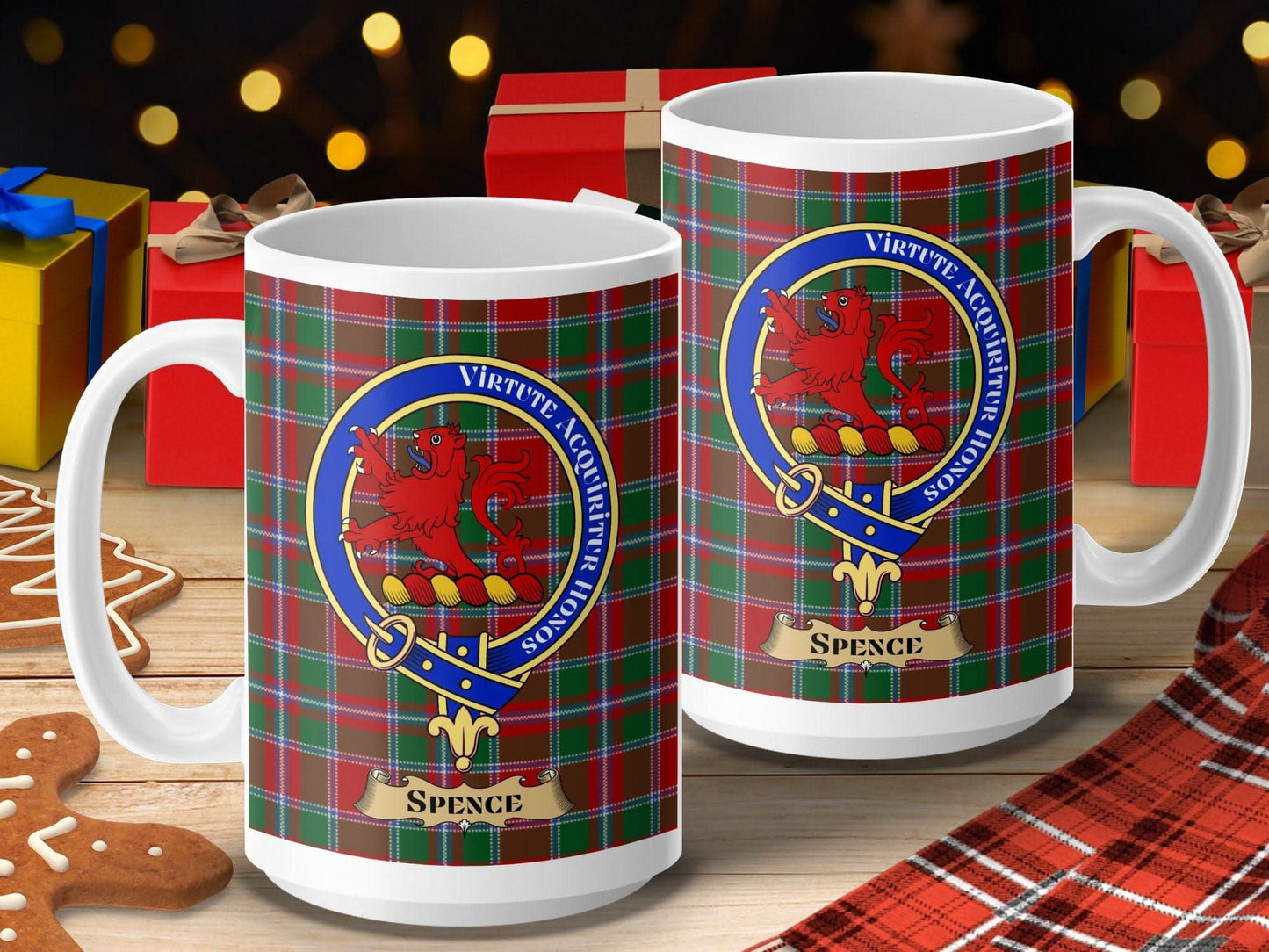 Personalized Family Crest Plaid Coffee Mug Gift product