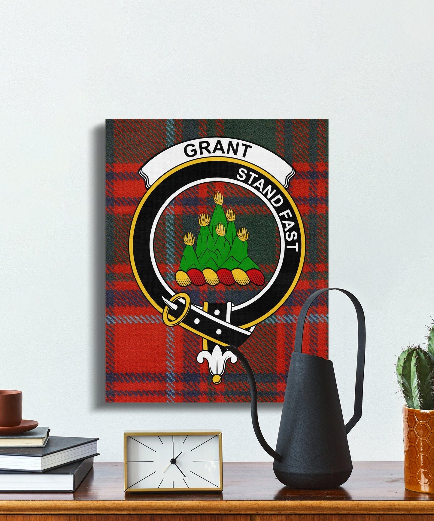 Grant Clan Crest Tartan Canvas Wall Art Decor product