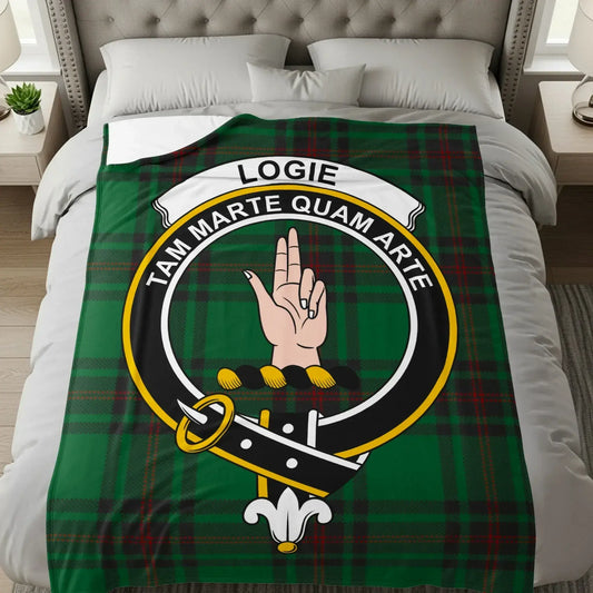 Scottish Clan Crest Green Tartan Bedding Blanket product