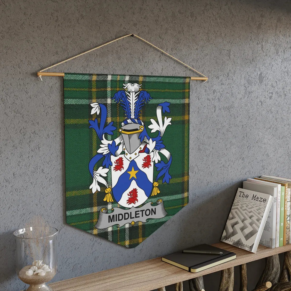 Middleton Family Crest Plaid Wall Banner product
