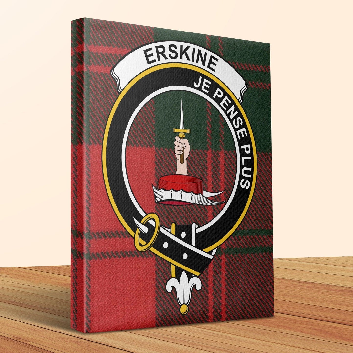Erskine Je Pense Plus Tartan Wrapped Canvas product