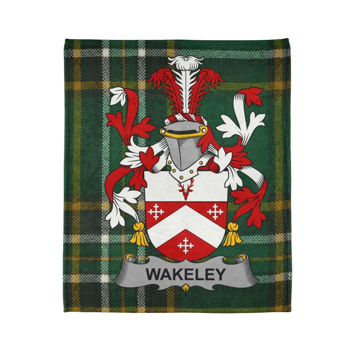 Custom Wakeley Family Crest Tartan Blanket product