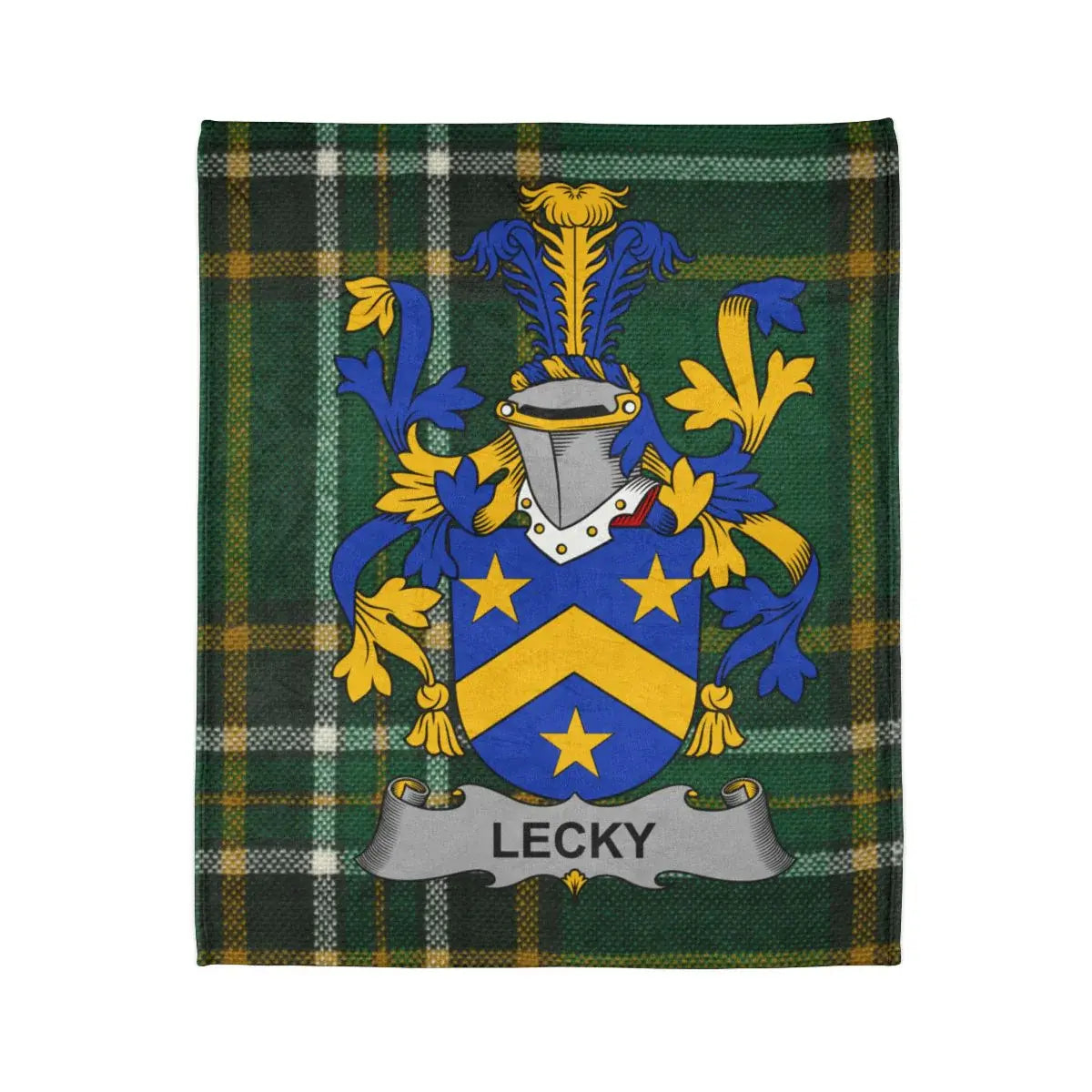 Lecky Family Crest Plaid Background Tartan product type