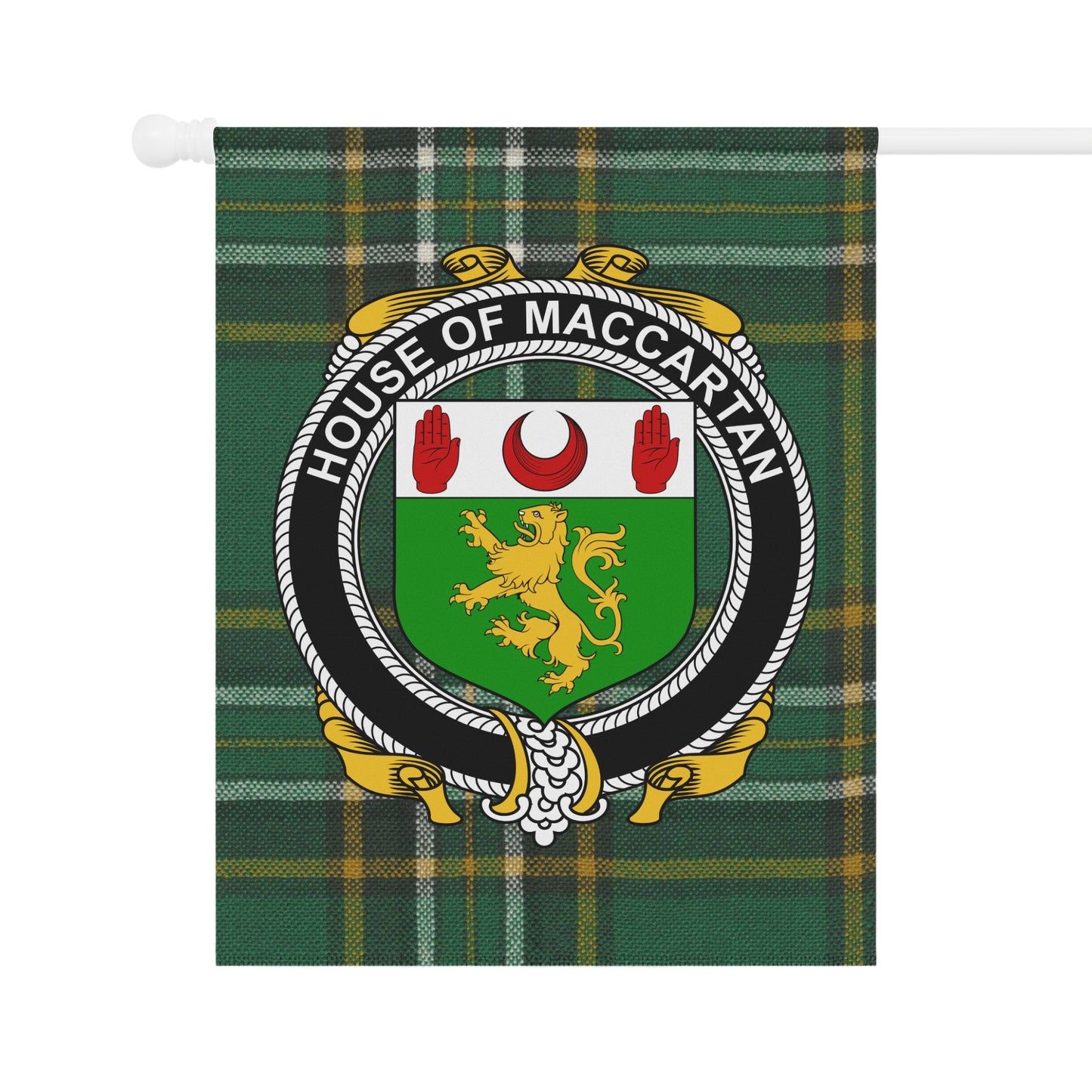 House of Maccartan Tartan Green Decorative Home Flag