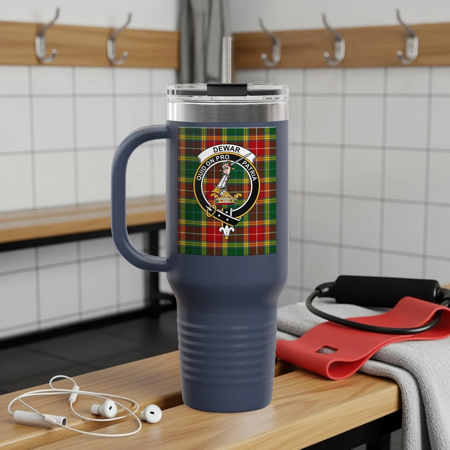 Scottish Clan Crest Emblem Design Travel Mug product type