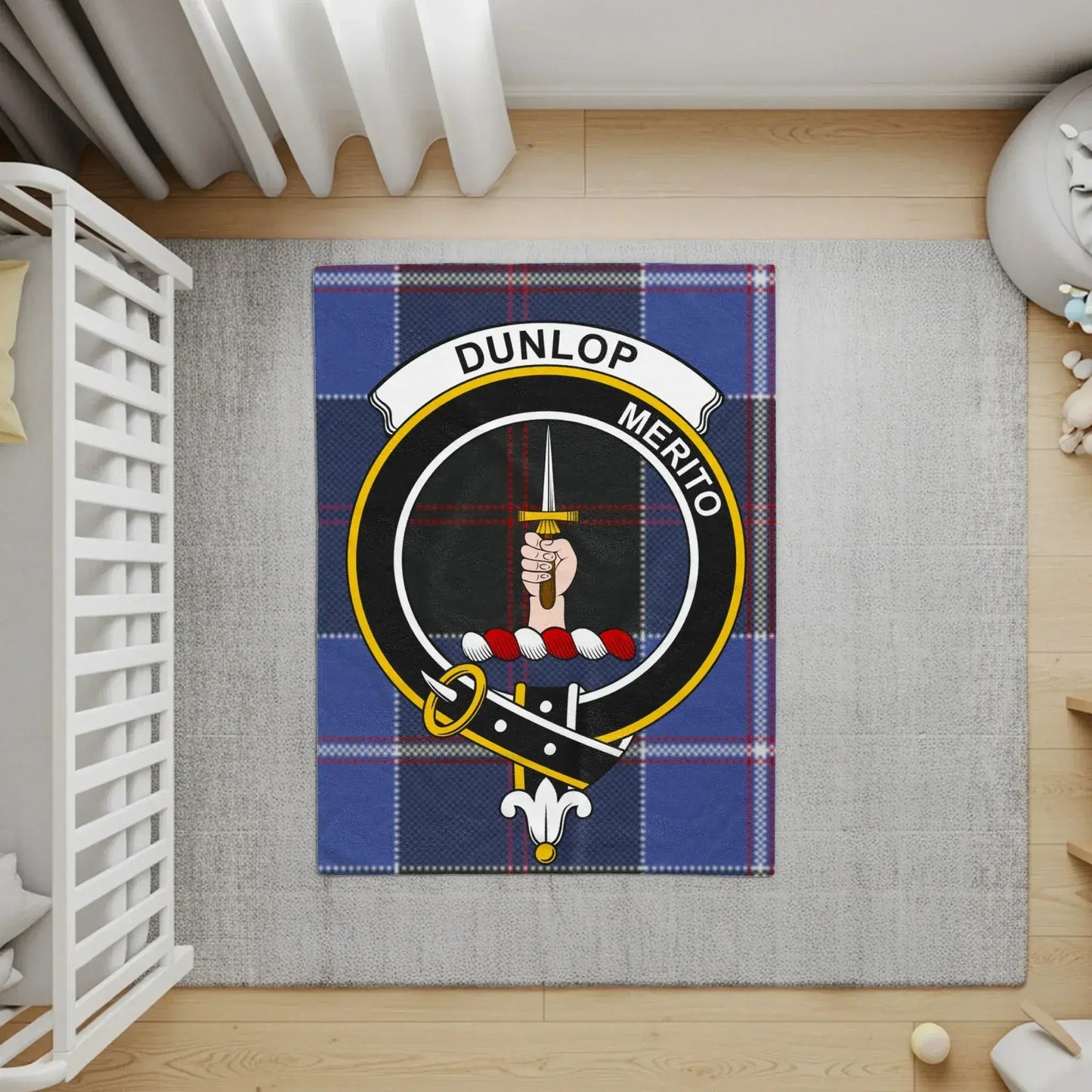 Dunlop Merito Crest Plaid Pattern Themed Rug product