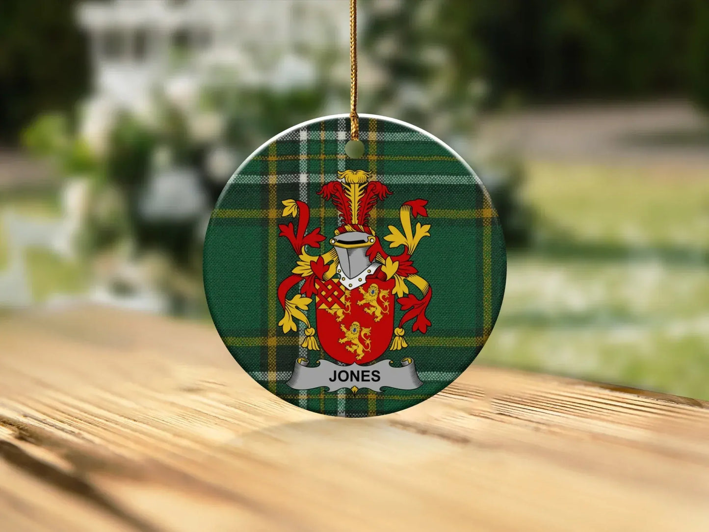 Custom Family Crest Personalized Ceramic Ornament product