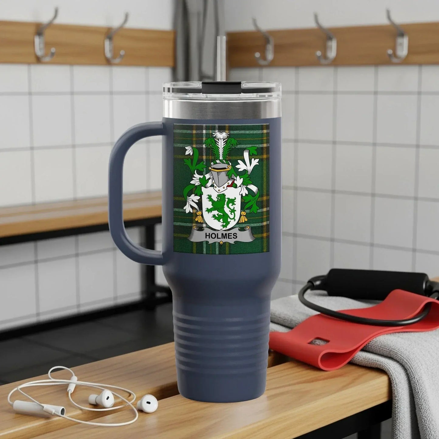 Holmes Personalized Coat of Arms Travel Mug product