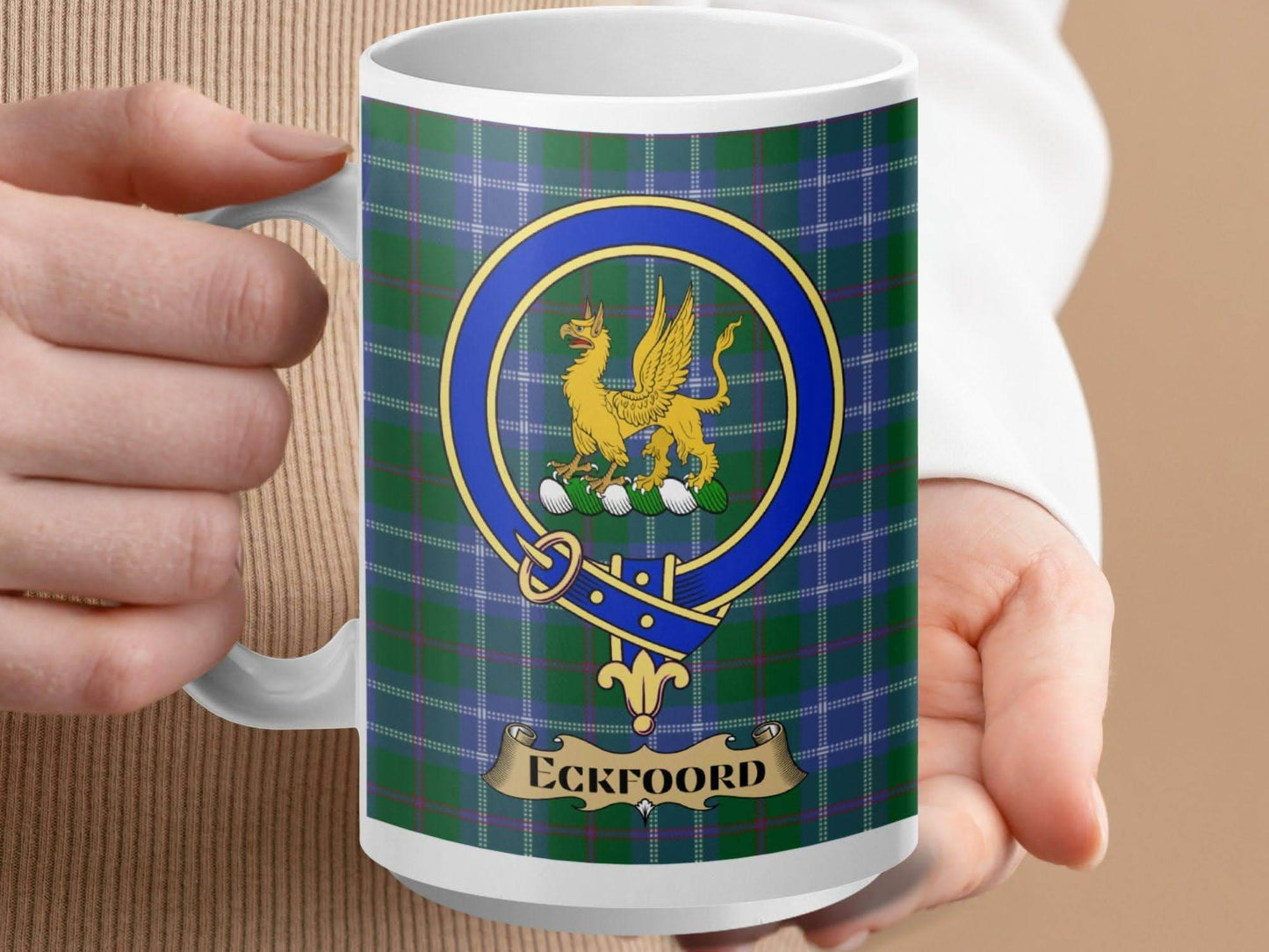 Eckfoord Crest Plaid Pattern Mug for Everyday Use product