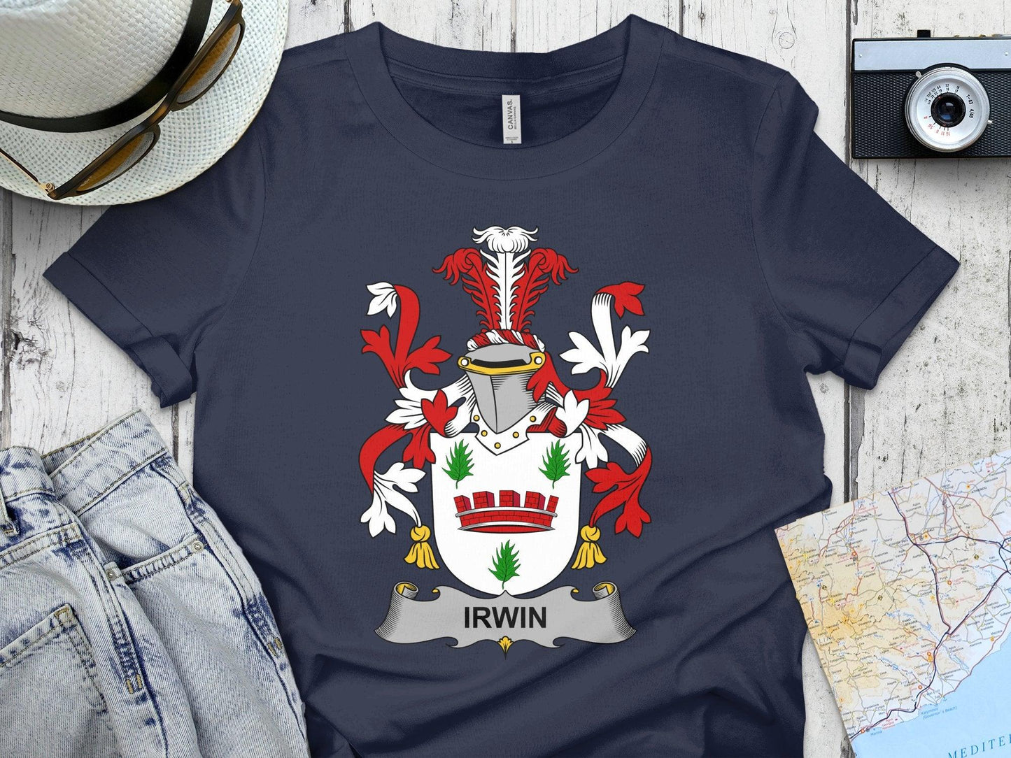 Irwin Family Crest Graphic Design T-shirt product