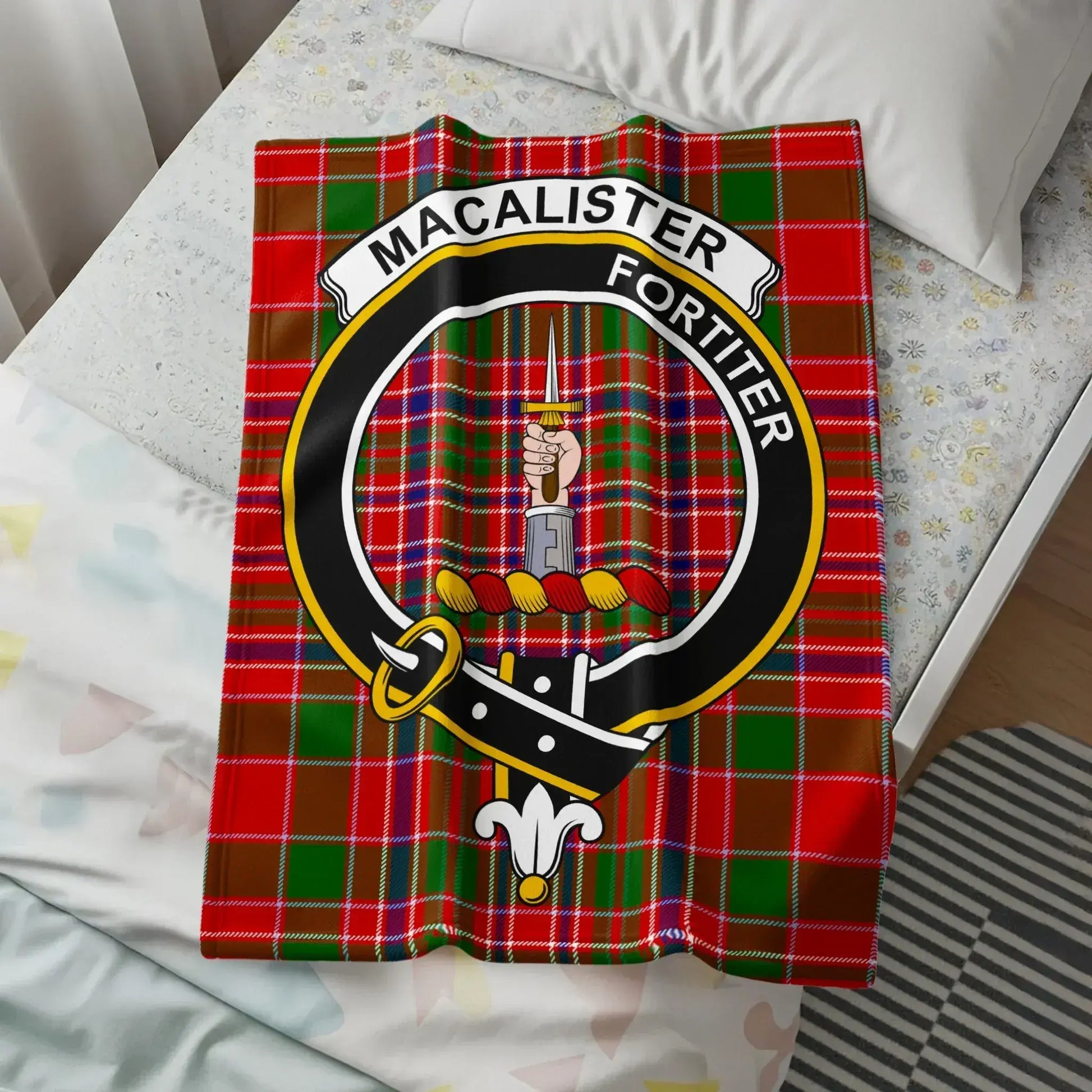 Macalister Fortiter Tartan Design Blanket product type