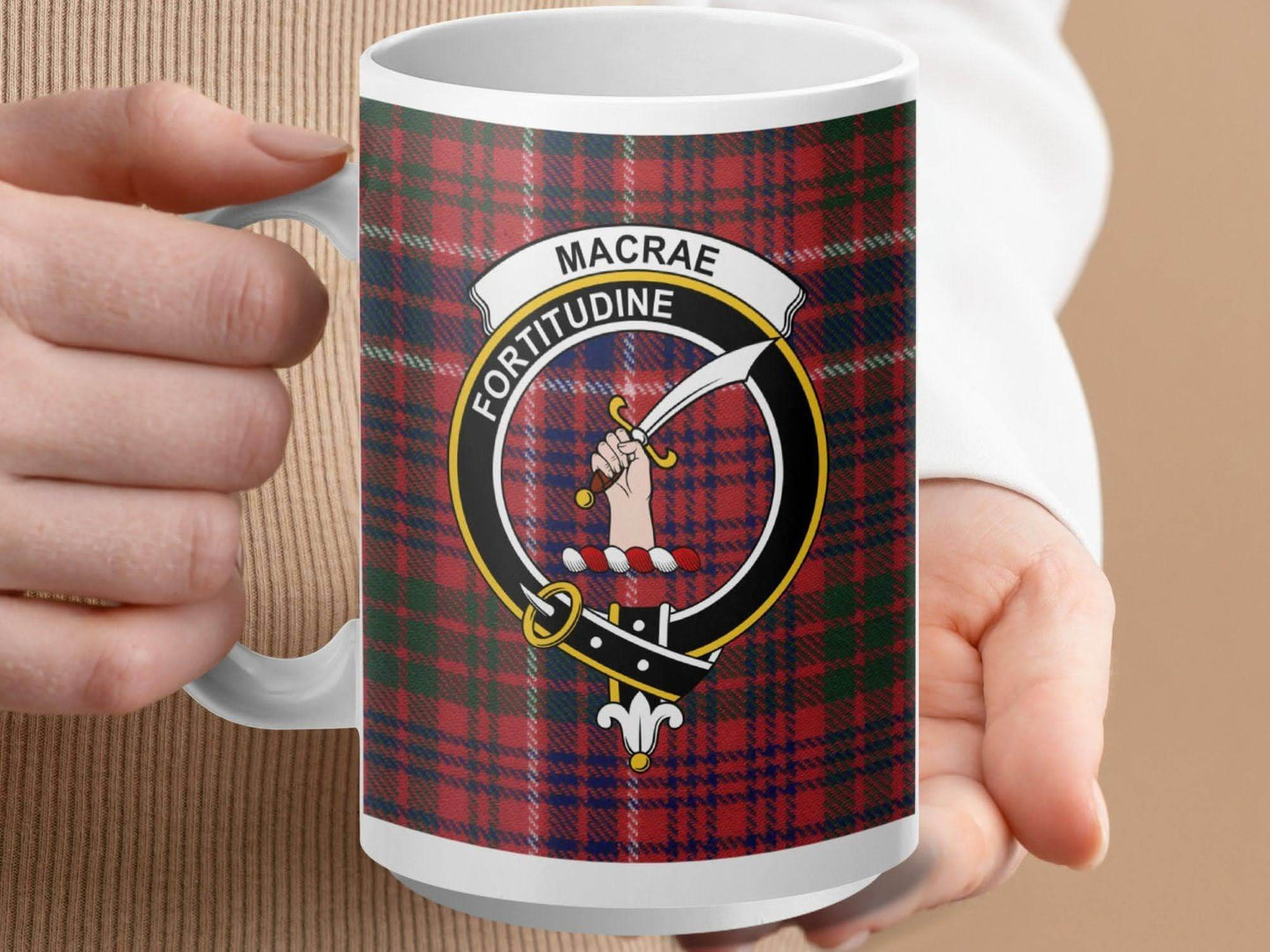 Fortitudine MacRae Clan Crest Ceramic Mug product type