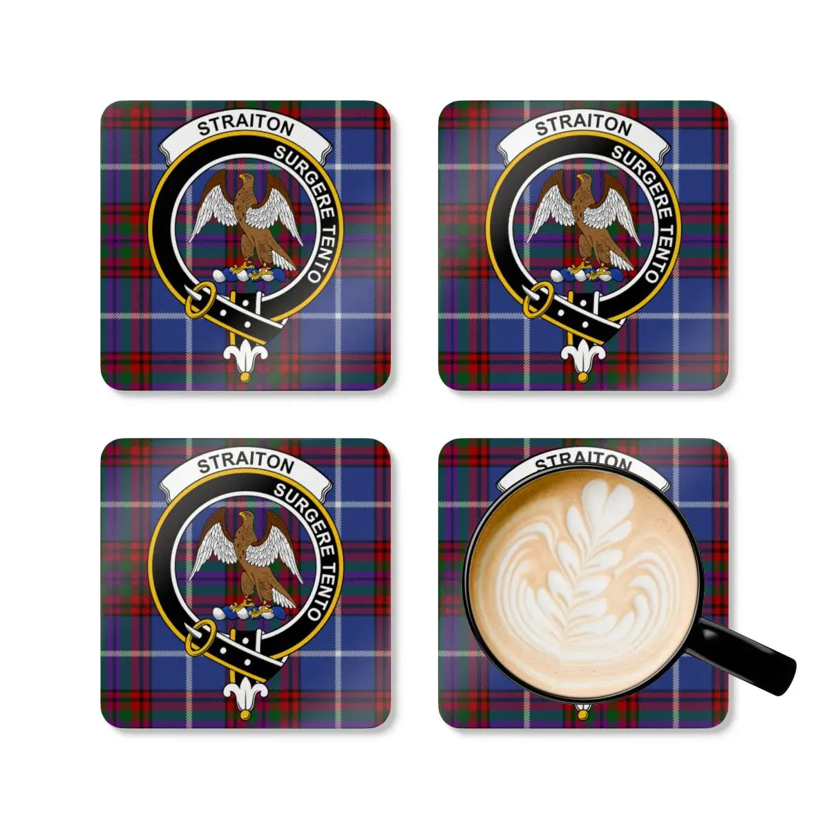 Straighton Sur Gre Tenio Plaid Design Coaster product