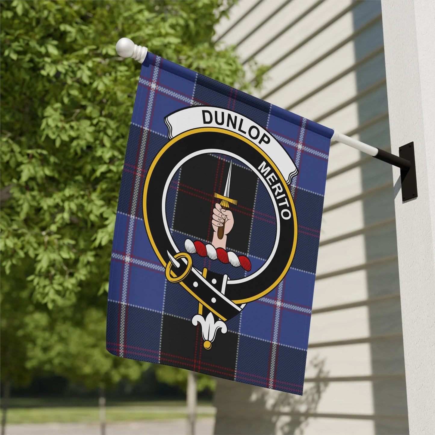 Clan Dunlop Merito Tartan Personalized Flag product