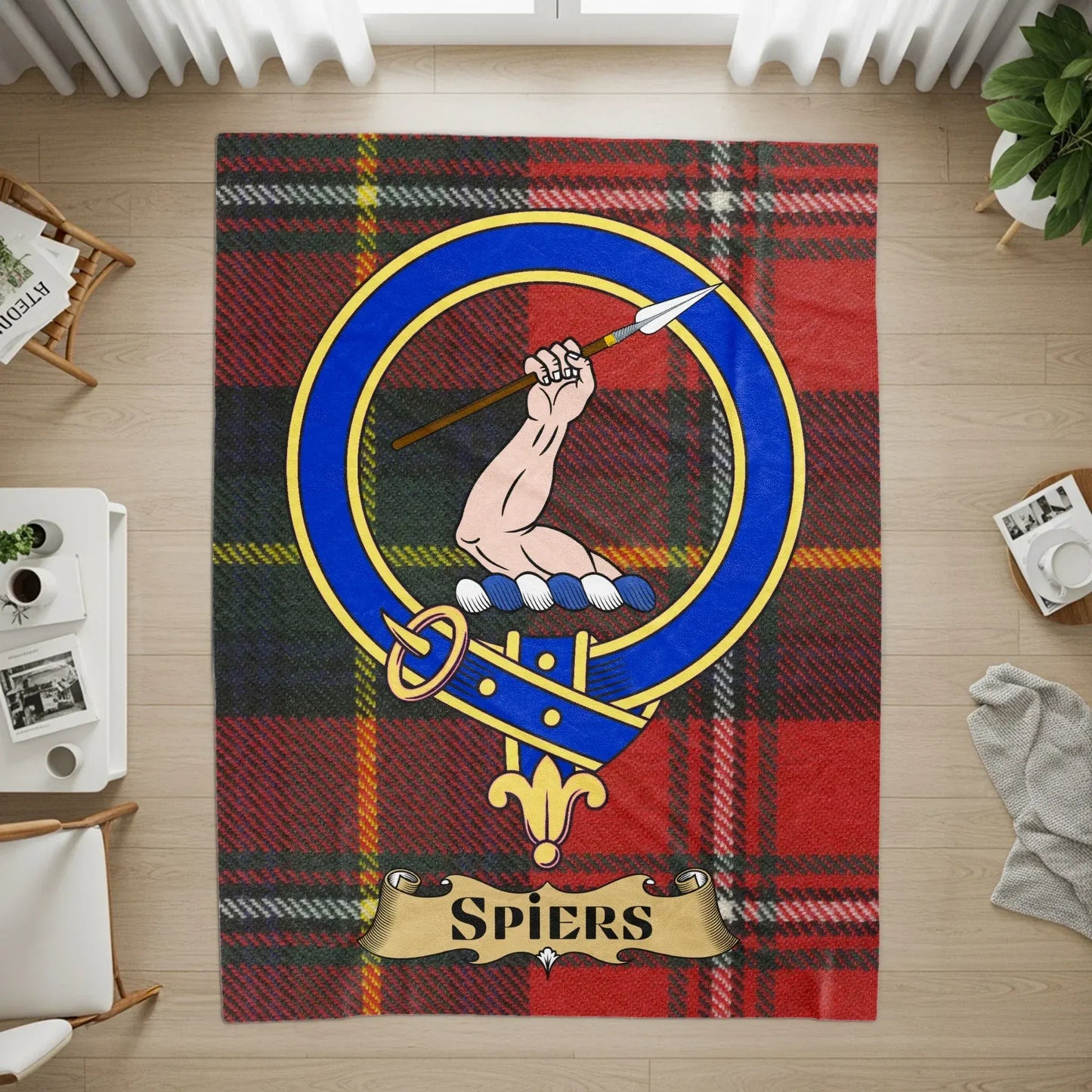 Spiers Clan Crest Tartan Carpet Custom product type