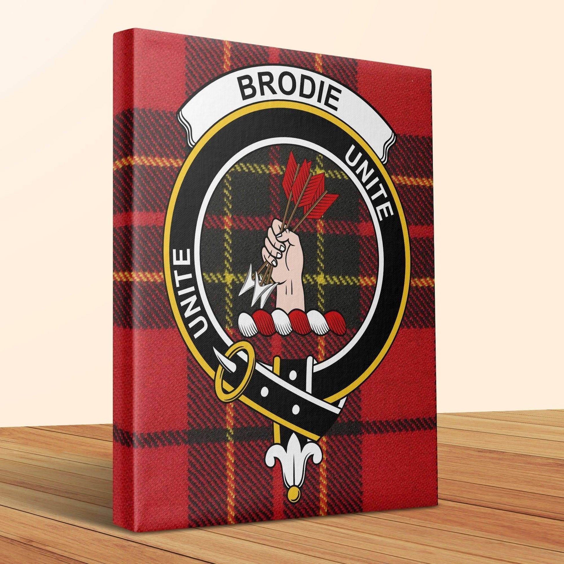 Brodie Scottish Tartan Crest Canvas - Celtic Ancestry Gifts
