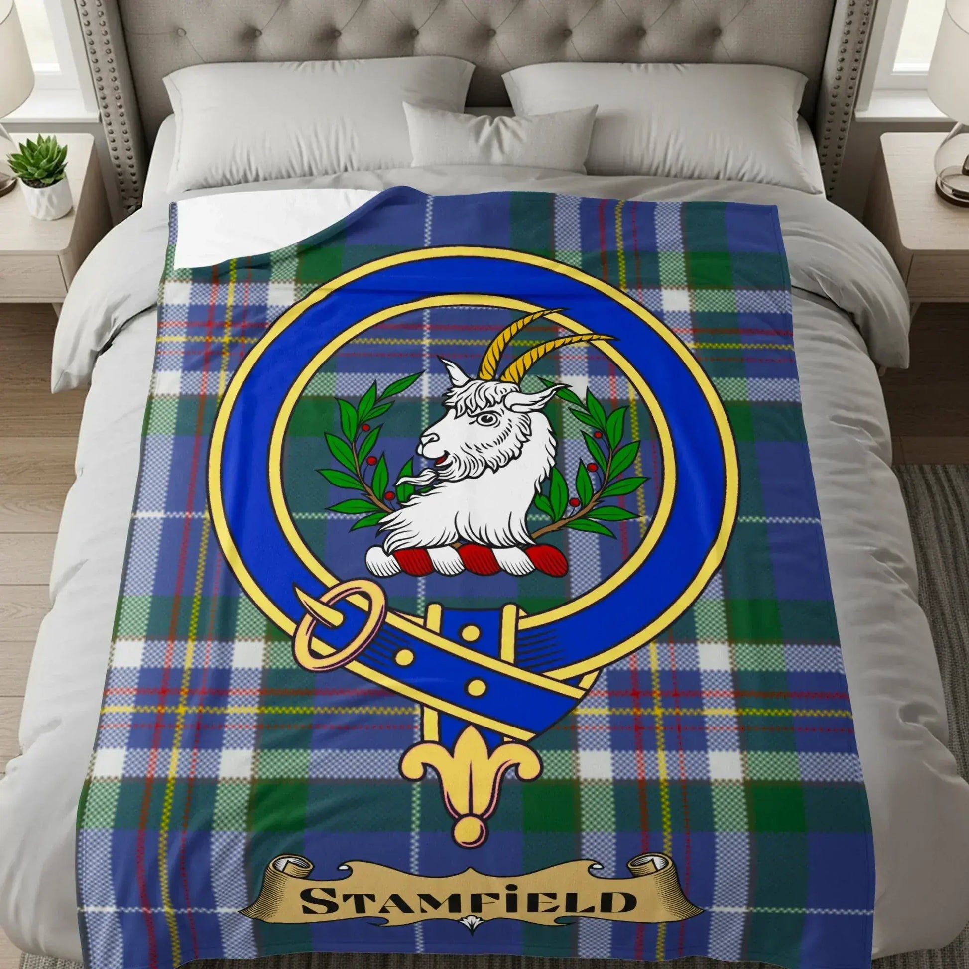Scottish Clan Stamfield Tartan Plaid Blanket product