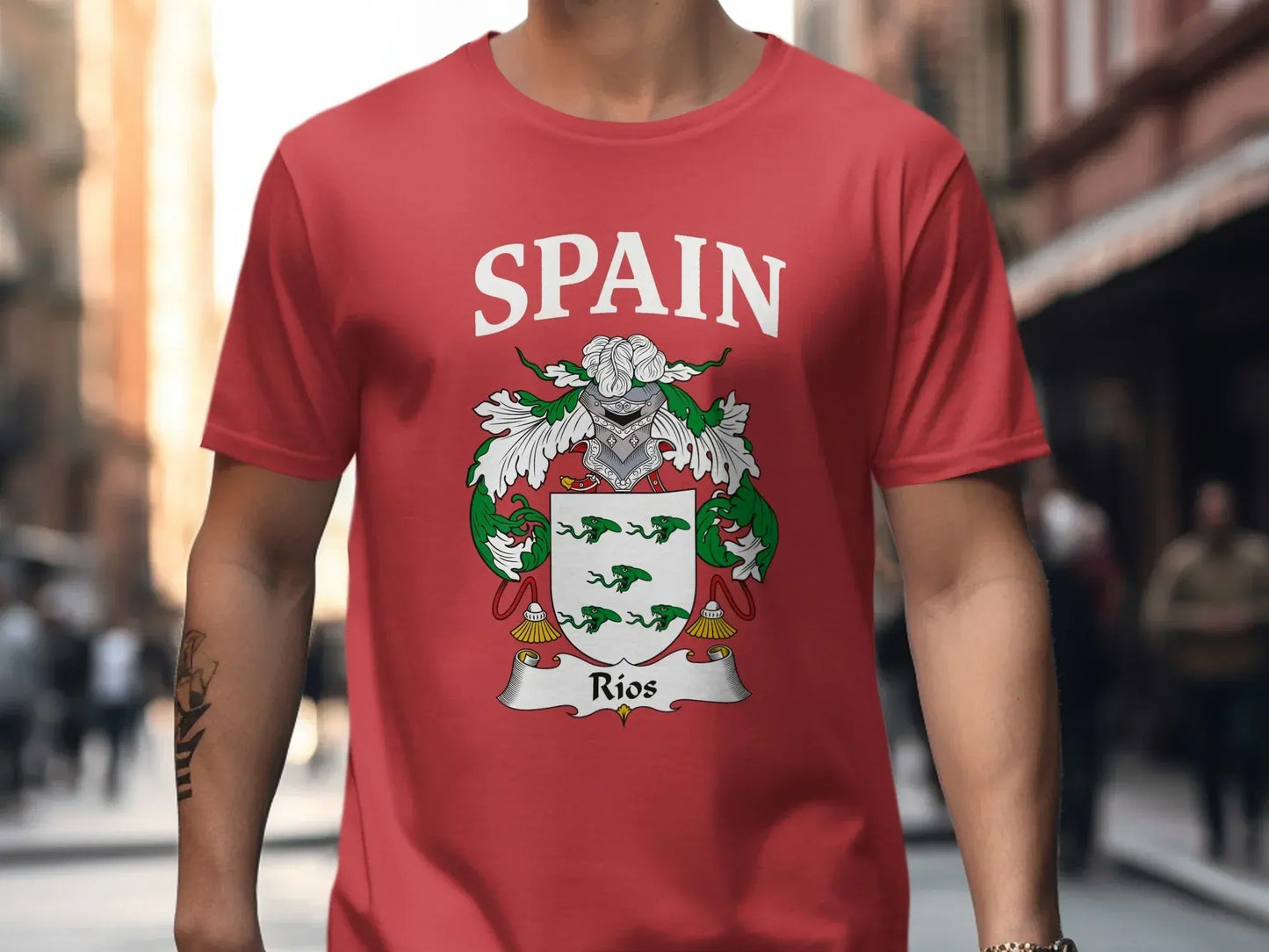 Spain Rios Coat of Arms Crest Red Casual Wear product type