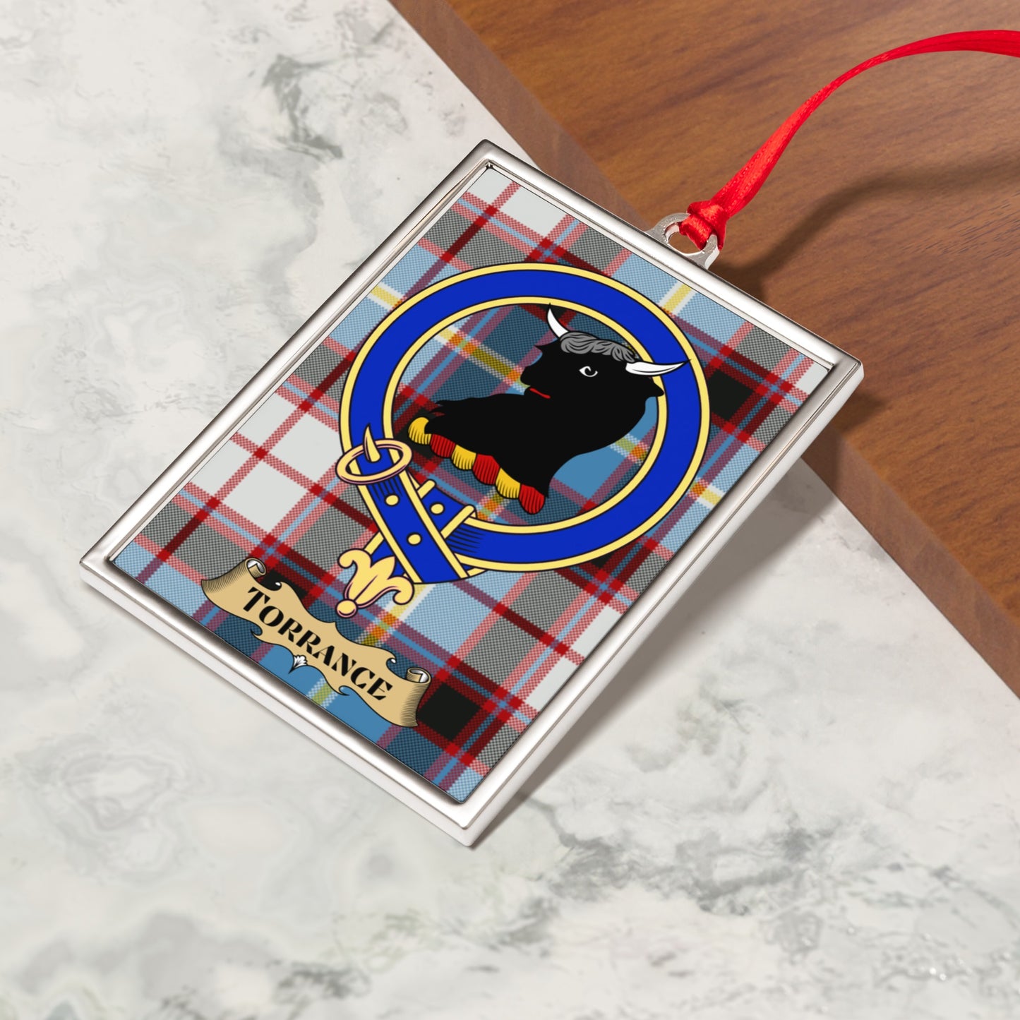 Torrance Clan Crest Plaid Pattern Ornament product type