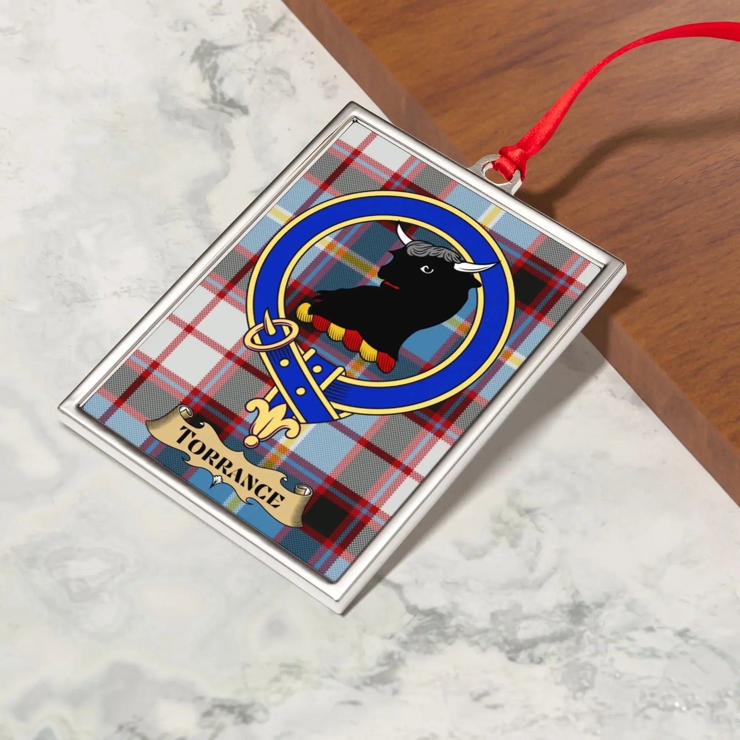 Torrance Clan Crest Plaid Pattern Ornament product type