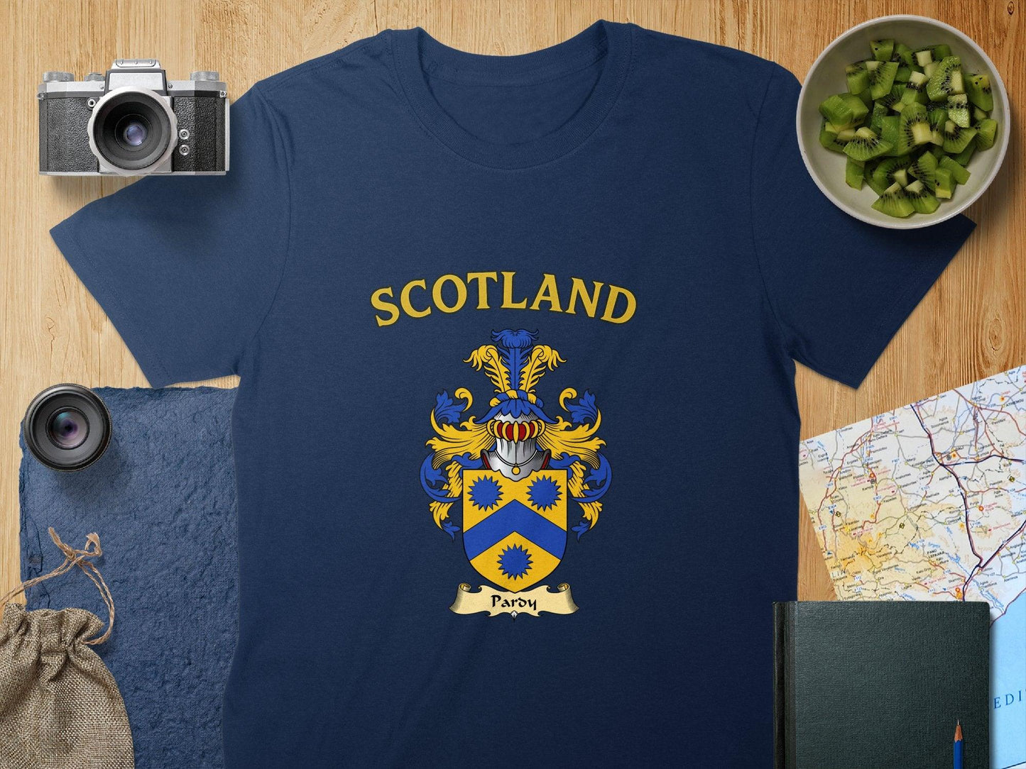 Scotland Crest and Blue Fleur De Lis T-shirt product