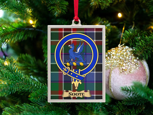 Clan Soote Tartan Crest Plaid Hanging Ornament product type