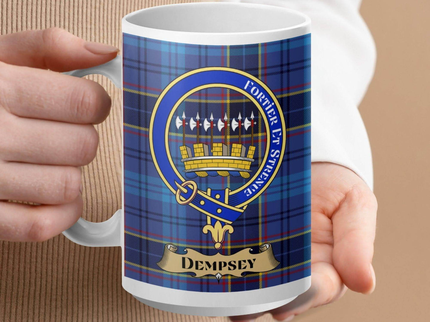 Personalized Dempsey Family Crest Tartan Mug product type