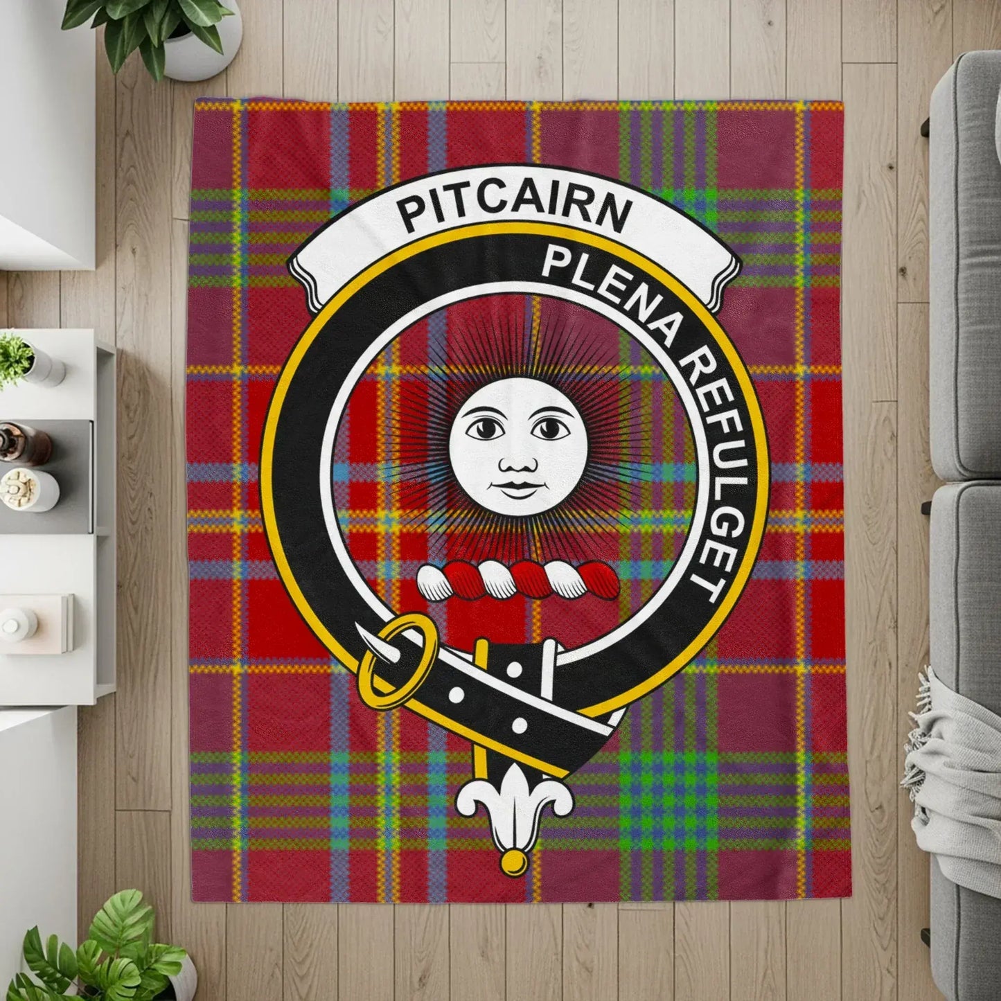 Pitcairn Plena Refulget Tartan Design Blanket product