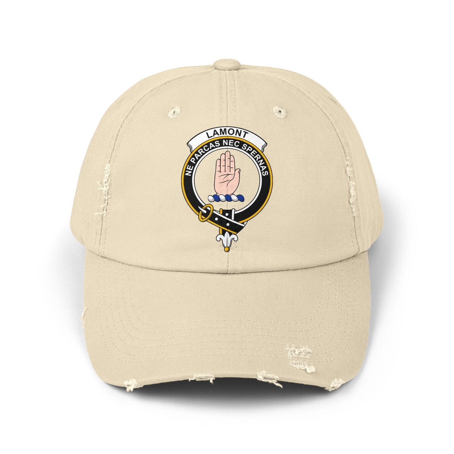 Lamont Clan Crest Distressed Baseball Cap