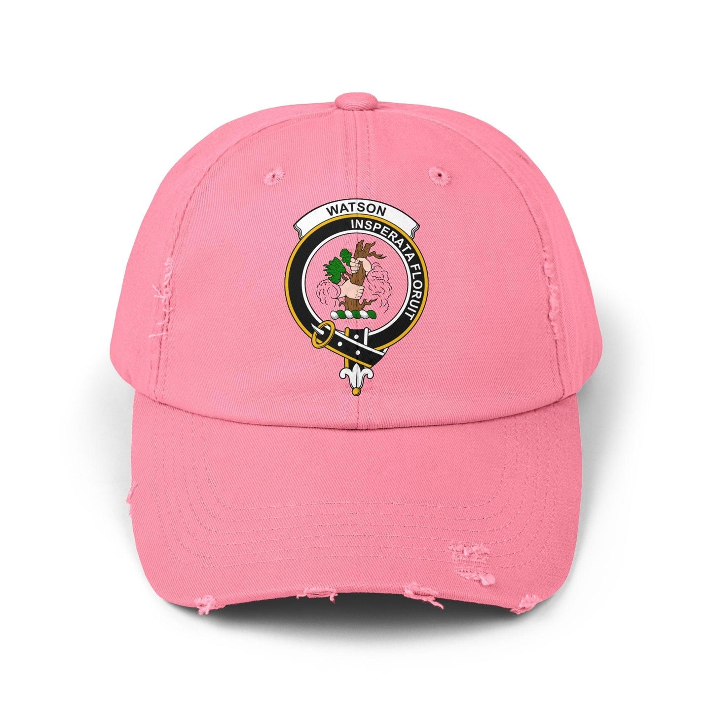 Watson Clan Crest Scottish Distressed Baseball Cap - Celtic Ancestry Gifts