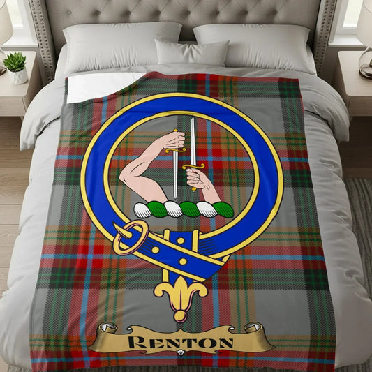 Renton Clan Scottish Tartan Crest Blanket product