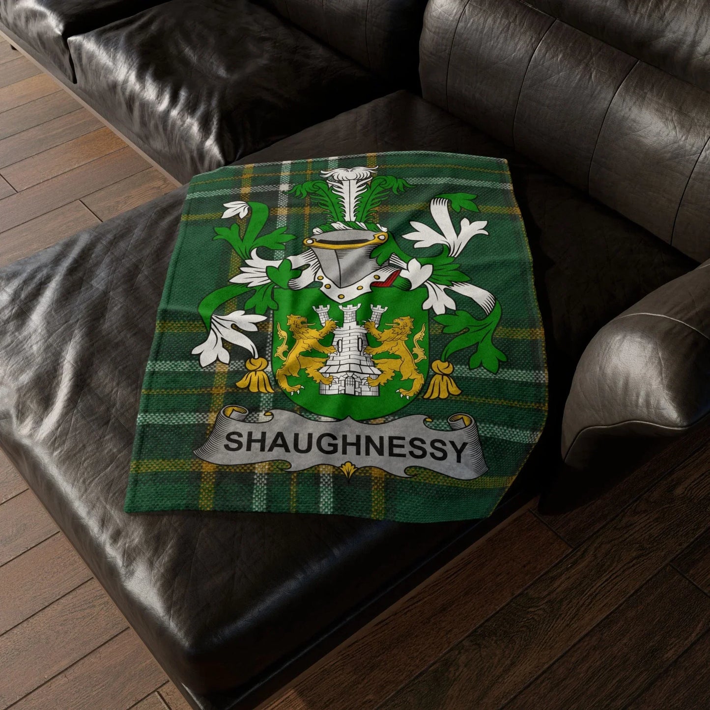 Shaughnessy Surname Irish Coat Of Arms Tartan Blanket