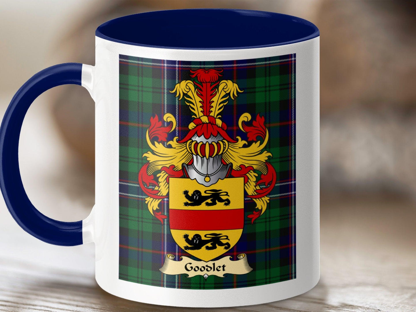 Goodlet Clan Surname Coat Of Arms Scottish Mug - Celtic Ancestry Gifts