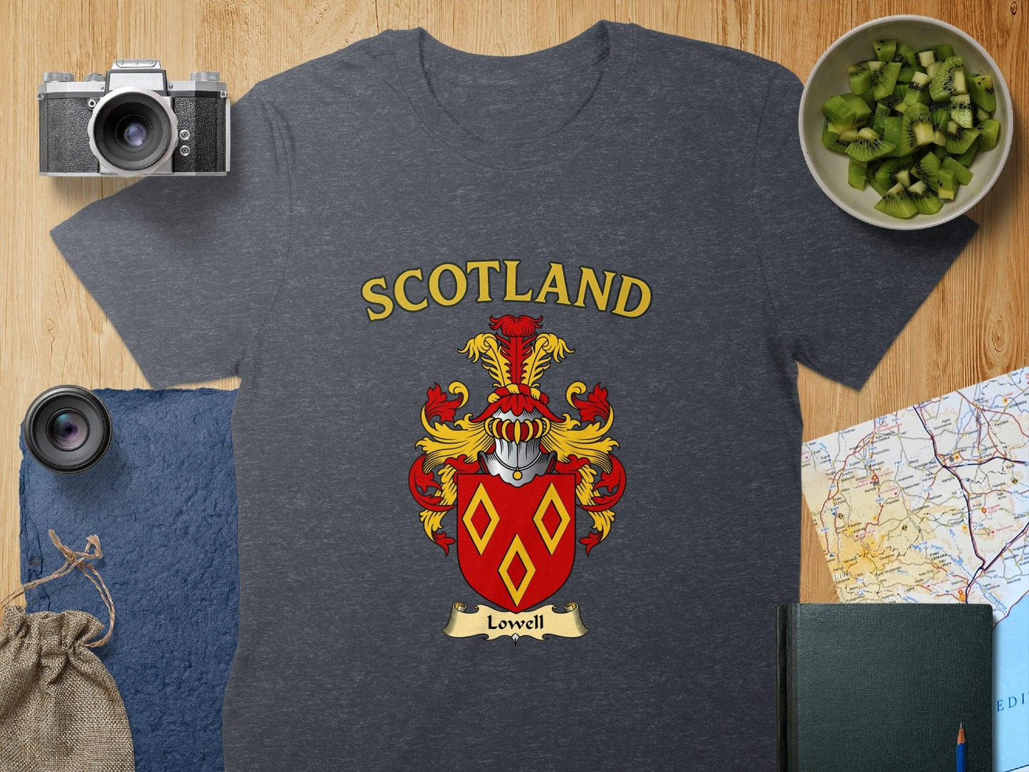 Lowell Clan Family Crest Scotland T-Shirts - Celtic Ancestry Gifts