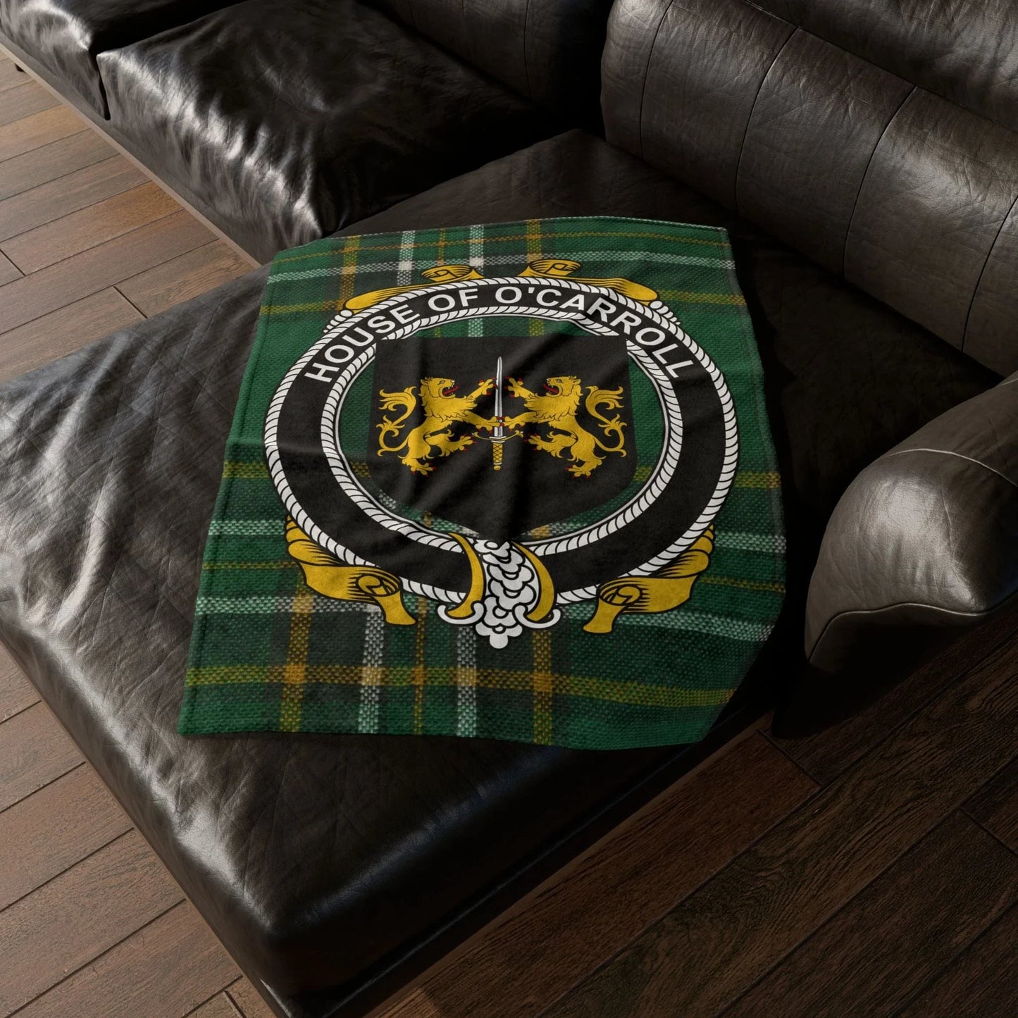 Carroll Surname Irish Coat Of Arms Tartan Blanket